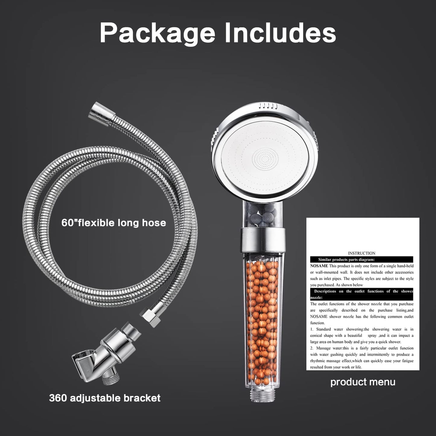 High Pressure Shower Head Kit